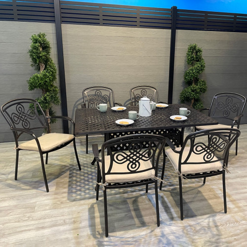 Kensington cast store aluminium dining set